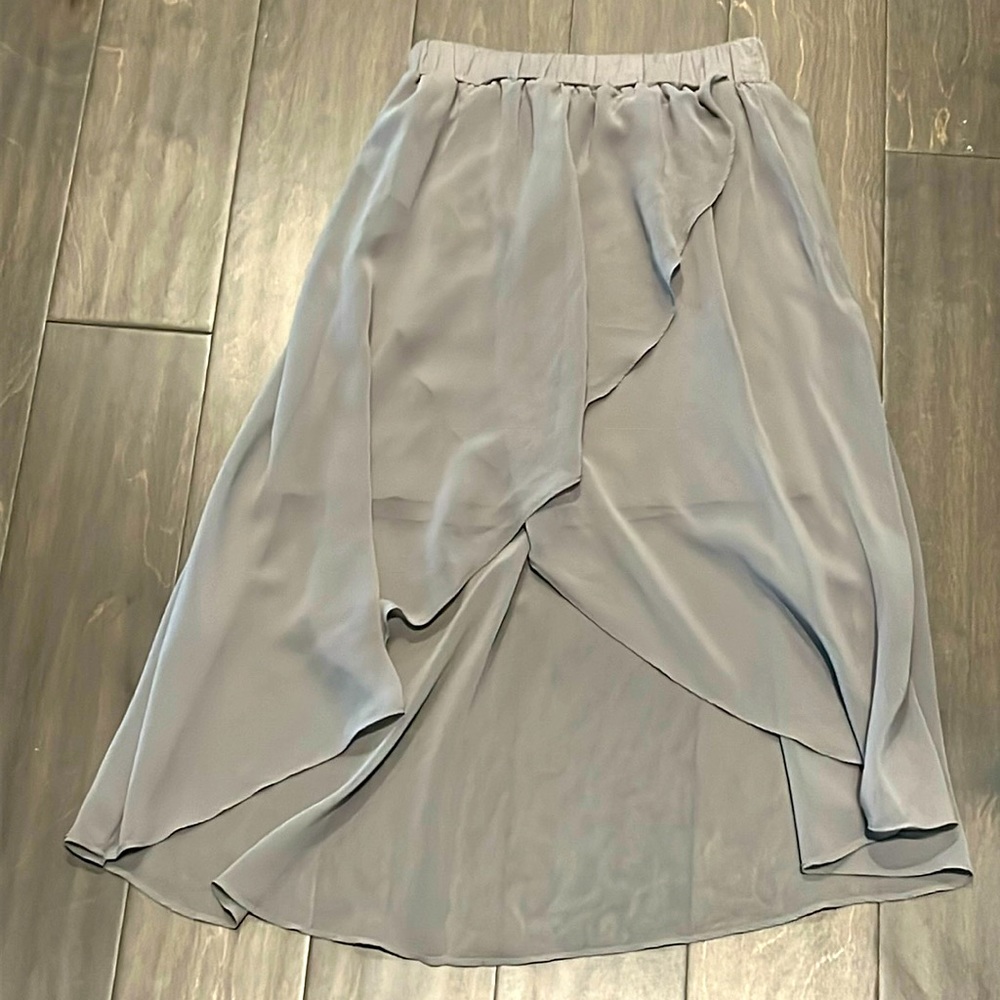 Papaya high low skirt